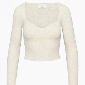 NWT Aritizia Greer Sweater size Medium in heather birch